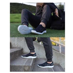 OOFOS OOMG Slip On White/Black Recovery Shoes Men's 8/EU 41 NWT